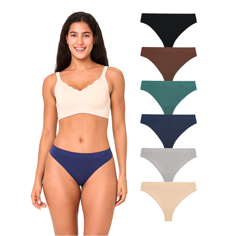 Women’s Seamless Mid-waist Thongs